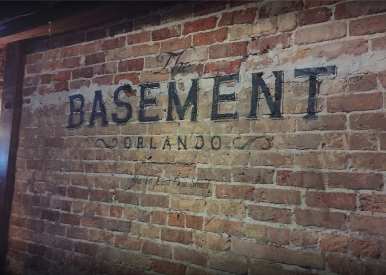 The Basement in Orlando sign